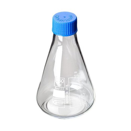 Conical Flasks, with Screw Cap